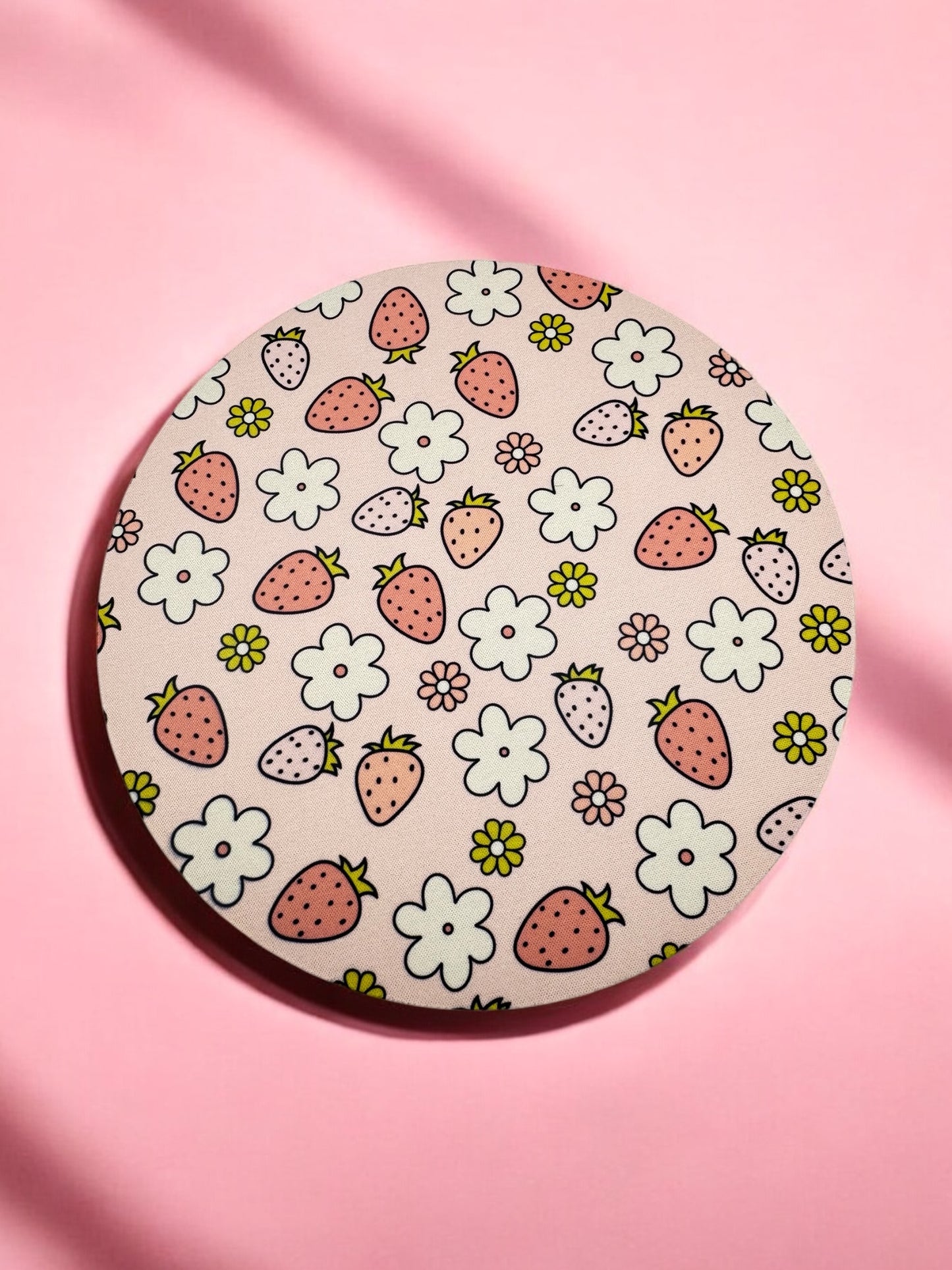 Strawberry Flower Mouse Pad