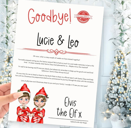 Elf Goodbye Letter A4