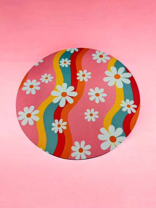 Rainbow Daisy Mouse Pad