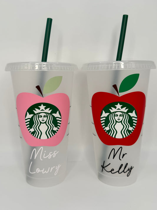 Personalised Starbucks Teacher Apple